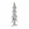 Seasons Crest Figurine Timber Tidings Distressed White Wooden Tree 21x8.5x2