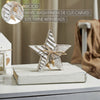 Seasons Crest Figurine Winter Wonderland Distressed White Wooden Star 6x6x1