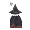 Witch w/ Broom Wooden Figurine 10x5.5x1.5 - The Village Country Store 