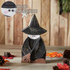 Witch w/ Broom Wooden Figurine 10x5.5x1.5 - The Village Country Store 