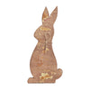 Seasons Crest Figurine Wooden Bunny with Prim Burlap Star 13x6x1.5