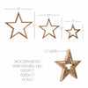 Wooden Nested Stars Natural 3-in-1 13x13x1.5 - The Village Country Store 