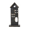 Wooden Saltbox House w/ Star Dark Brown 11.5x5x2 - The Village Country Store 