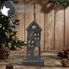 Wooden Saltbox House w/ Star Dark Brown 8x4x2 - The Village Country Store 