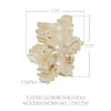 Seasons Crest Figurine Yuletide Glow Brushed Gold Wooden Snowflake 7.75x7.75x1