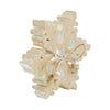 Seasons Crest Figurine Yuletide Glow Brushed Gold Wooden Snowflake 7.75x7.75x1