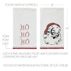 Kringle Chenille Ho Ho Ho White Muslin Tea Towel Set of 2 19x28 - The Village Country Store 