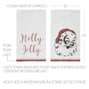 Seasons Crest Kitchen Towel Kringle Chenille Holly Jolly White Muslin Tea Towel Set of 2 19x28
