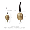 Seasons Crest Ornament Antique Gold Metal Bell Set of 2 - 5.5/7.5 inch