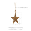 Seasons Crest Ornament Antique Gold Metal Star Ornament Set of 6 - 6 inch