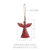 Seasons Crest Ornament Antique Red Metal Angel Ornament Set of 6 - 6.5 inch
