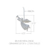 Seasons Crest Ornament Brushed Metal Angel Ornament Set of 6 - 2.75x4.75x0.25