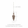 Seasons Crest Ornament Cottage Finial Ornament Feathered Finish Set of 3 5.5x2x2