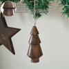 Seasons Crest Ornament Dark Finish Three-Tiered Hand Turned Tree 4.5x2x2 Set of 6