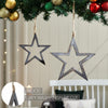 Seasons Crest Ornament Distressed Gray Wooden Star Ornament Set of 2 - 7/9.5 inch