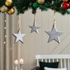 Seasons Crest Ornament Distressed Grey Wooden Star Ornament Set of 3 - 4/5/6 inch
