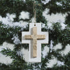 Seasons Crest Ornament Wooden Cross Hanging Ornament 6x4