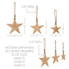 Wooden Star Natural Decorative Ornament Set of 3 Sizes - The Village Country Store 