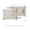 Seasons Crest Pillow 5 Christmas Trees White Pillow 14x10
