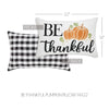 Seasons Crest Pillow Annie Black Check Be Thankful Pumpkin Pillow 14x22