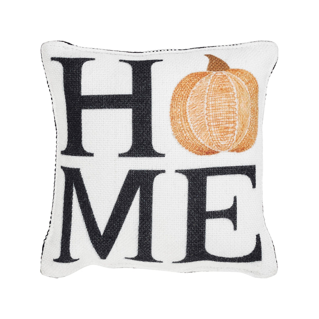 Seasons Crest Pillow Annie Black Check Home Pumpkin Pillow 6x6