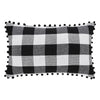 Annie Black Check Santa Sleigh Pillow 14x22 - The Village Country Store