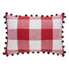 Annie Red Check To All A Good Night Pillow 9.5x14 - The Village Country Store 