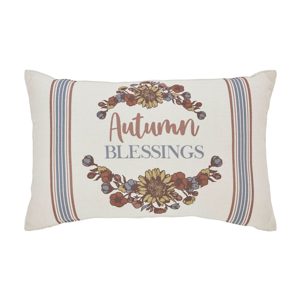 Seasons Crest Pillow Bountifall Autumn Blessings Pillow 14x22