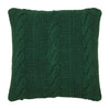 Seasons Crest Pillow Cable Knit Sweater Pillow Green 18x18