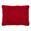 Seasons Crest Pillow Cable Knit Sweater Pillow Red 12x16