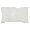 Seasons Crest Pillow Cable Knit Sweater Pillow White 12x20