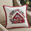 Seasons Crest Pillow Candy Cane Cottage Pillow 12x12