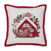 Seasons Crest Pillow Candy Cane Cottage Pillow 12x12