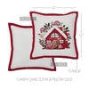 Seasons Crest Pillow Candy Cane Cottage Pillow 12x12