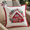 Seasons Crest Pillow Candy Cane Cottage Pillow 12x12