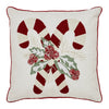 Seasons Crest Pillow Candy Cane & Holly Pillow 18x18