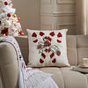 Seasons Crest Pillow Candy Cane & Holly Pillow 18x18