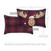 Cumberland Red Black Plaid Holiday Moose Pillow 14x22 - The Village Country Store 