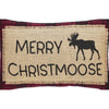 Cumberland Red Black Plaid Merry Christmoose Pillow 14x22 - The Village Country Store 
