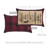 Cumberland Red Black Plaid Winter Forest Pillow 14x22 - The Village Country Store 
