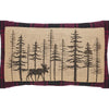 Cumberland Red Black Plaid Winter Forest Pillow 14x22 - The Village Country Store 