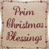 Seasons Crest Pillow Gable Prim Christmas Blessings Pillow 12x12