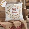 Seasons Crest Pillow Give Thanks Wreath Pom Pom Pillow 18x18