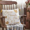 Harvest Blessings Give Thanks to the Lord Woven Pillow 18x18 - The Village Country Store 