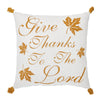 Harvest Blessings Give Thanks to the Lord Woven Pillow 18x18 - The Village Country Store 