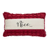 Kringle Chenille Naughty and Nice Pillow 7x13 - The Village Country Store