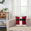 Seasons Crest Pillow Kringle Chenille Santa Suit Pillow 18x18