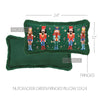 Seasons Crest Pillow Nutcracker Green Fringed Pillow 12x24