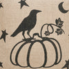 Seasons Crest Pillow Raven Harvest Burlap Jute Pillow 12x12