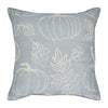 Seasons Crest Pillow Silhouette Pumpkin Grey Pillow 14x14